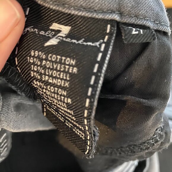 7 For All Mankind b(air) High Waist Washed Black Women's Skinny Jeans Size 27 - Picture 10 of 11